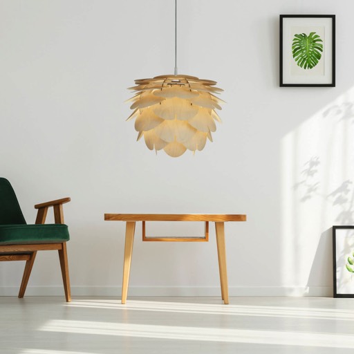Aiko Natural modern wood pndant light