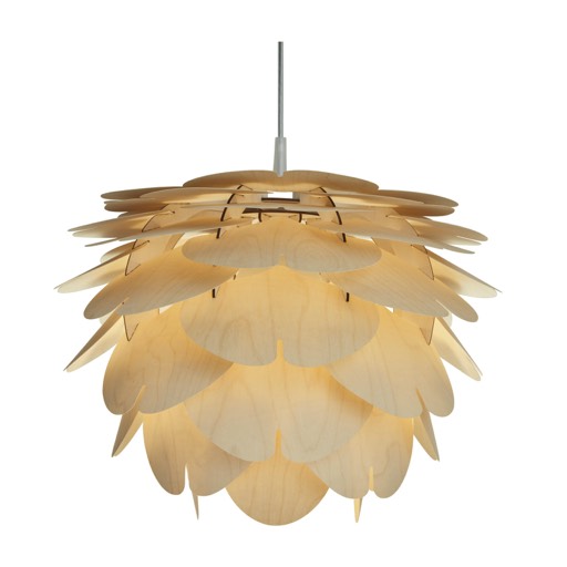 Holz pendelleuchte. Ceiling lamp made of wood. Birch plywood lamp. Aiko Natural