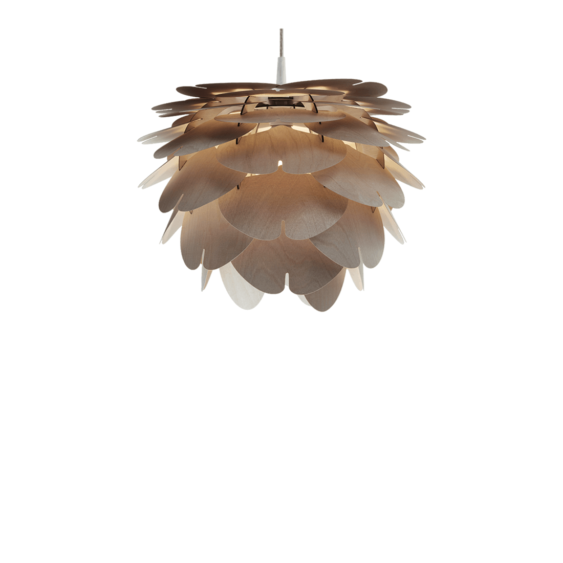 Aiko Cappuccino | original wooden lamp with organic shape dark birch color 