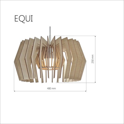 Plywood lamp - measurements | wooden pendant light Equi