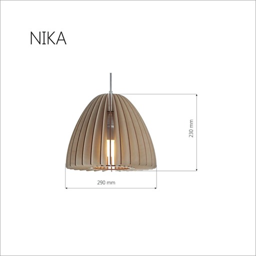 Plywood lamp - measurements | wooden pendant light Nika