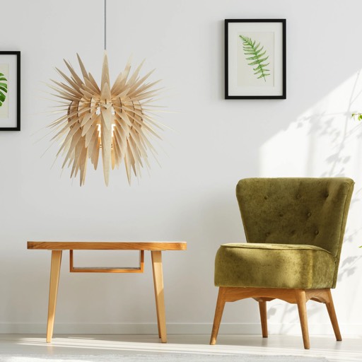 Teazzle natural lamp in scandinavian style modern kitchen 